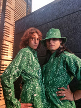 Load image into Gallery viewer, Organic cotton shirtdress. Handmade coconut buttons.