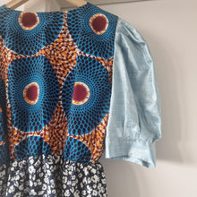 Load image into Gallery viewer, Upcycled top with waxprint.