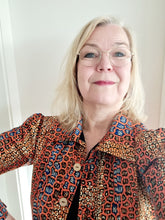 Load image into Gallery viewer, Waxprint jacket with linen.