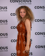 Load image into Gallery viewer, Bogolan organic cotton dress. Natural colours.