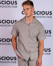 Load image into Gallery viewer, Organic cotton two piece. Handmade coconut buttons.