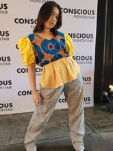 Load image into Gallery viewer, Upcycled top with waxprint.