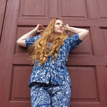 Load image into Gallery viewer, Organic cotton shirt. Handmade coconut buttons. Unisex fit.