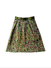 Load image into Gallery viewer, Waxprint cotton midi skirt.

