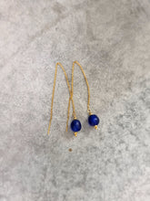 Load image into Gallery viewer, Gold on sterling silver earrings. Recycled glass beads from Ghana.
