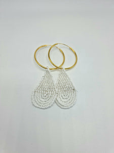 Gold plated earrings. Beadwork made in Kenya.