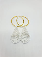 Load image into Gallery viewer, Gold plated earrings. Beadwork made in Kenya.
