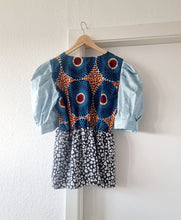 Load image into Gallery viewer, Upcycled top with waxprint.
