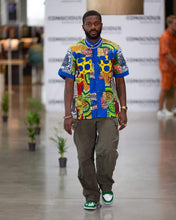 Load image into Gallery viewer, L. Shirt for men. Patchwork zero waste shirt.
